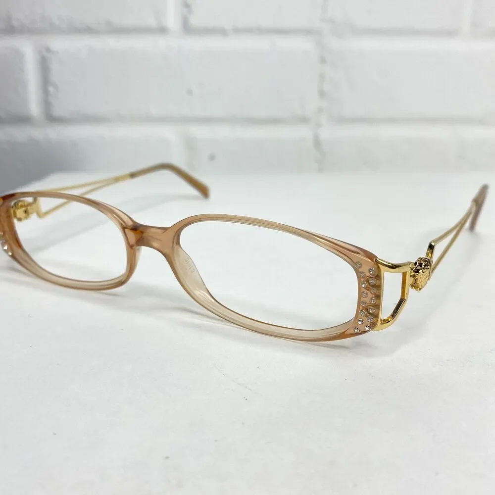Versace Mod Eyeglasses Sunglasses‎ Frames Gold Rectangular 51[]15 H1974